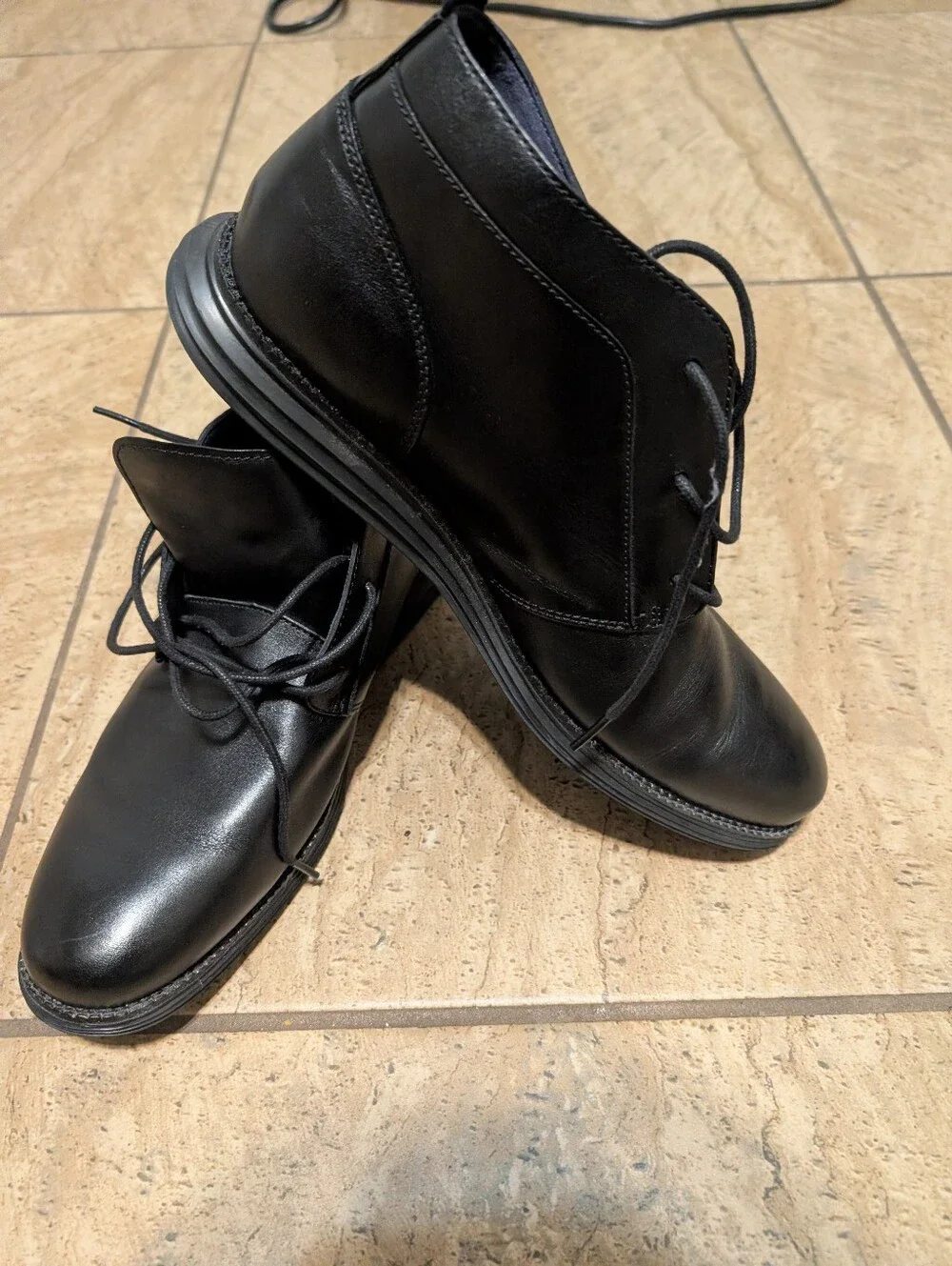 Cole Haan OriginalGrand Chukka Boots Mens Size 13W Black Leather Casual